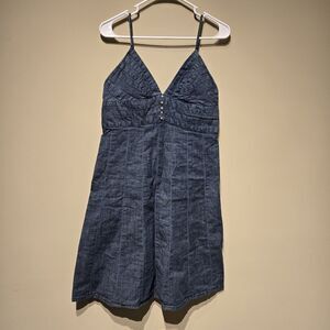 Zena Jeans Vintage Women's Size L Spaghetti Strap Denim Dress
